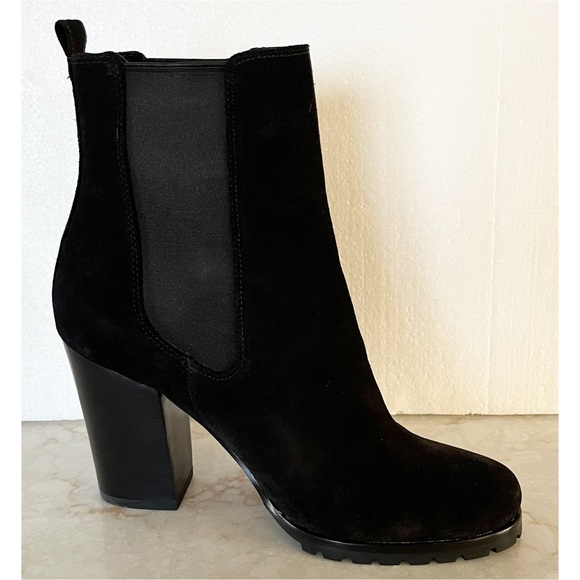 Coach Odelle Black Suede High Heel Ankle Boots 7 NWT - Picture 6 of 10